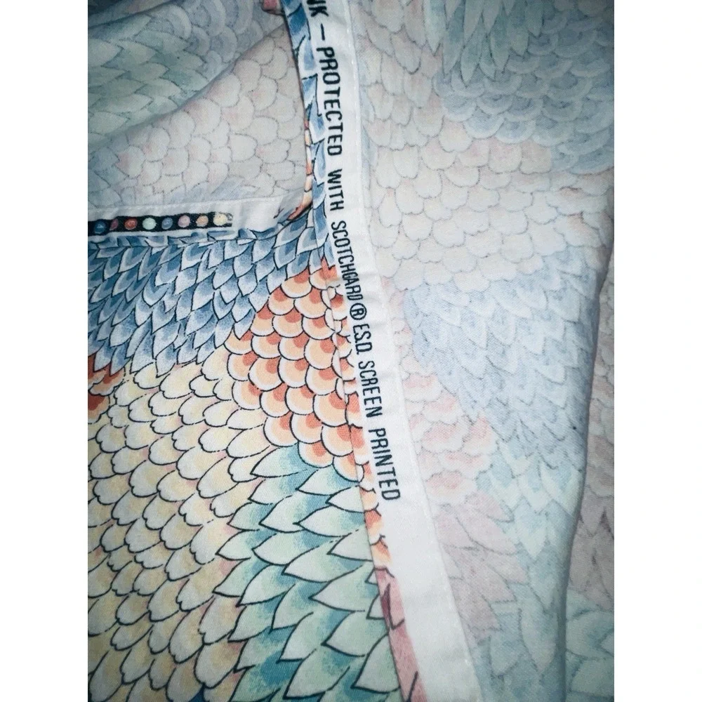 VTG Ames 5th Avenue Designs Cotton Fabric Shower Curtain/Tablecloth Scothguarded